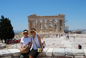 Lin and mom on the Acropolis, Athens, Greece